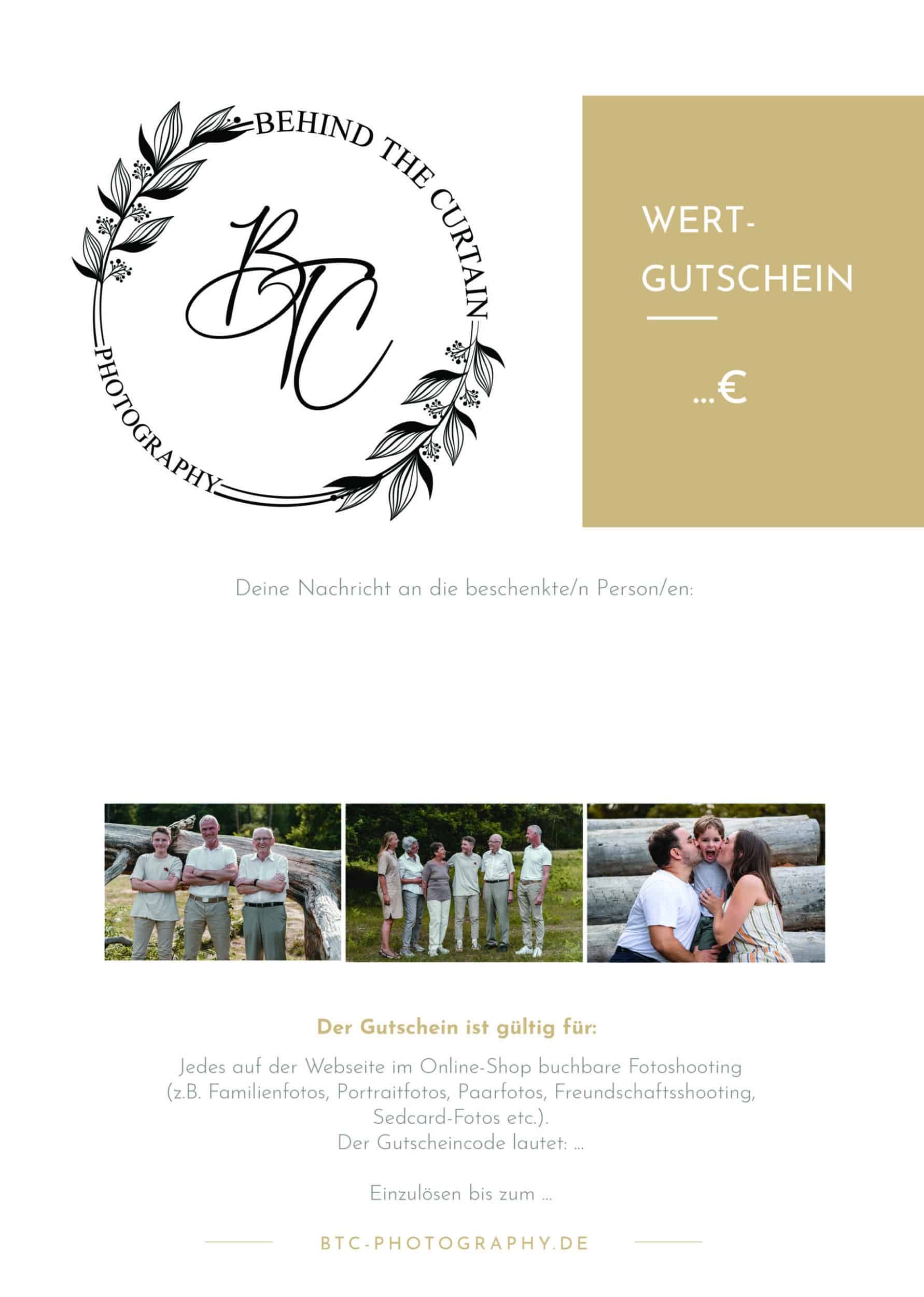 Wertgutschein | Gutschein für Fotoshooting | #1 Fotografin